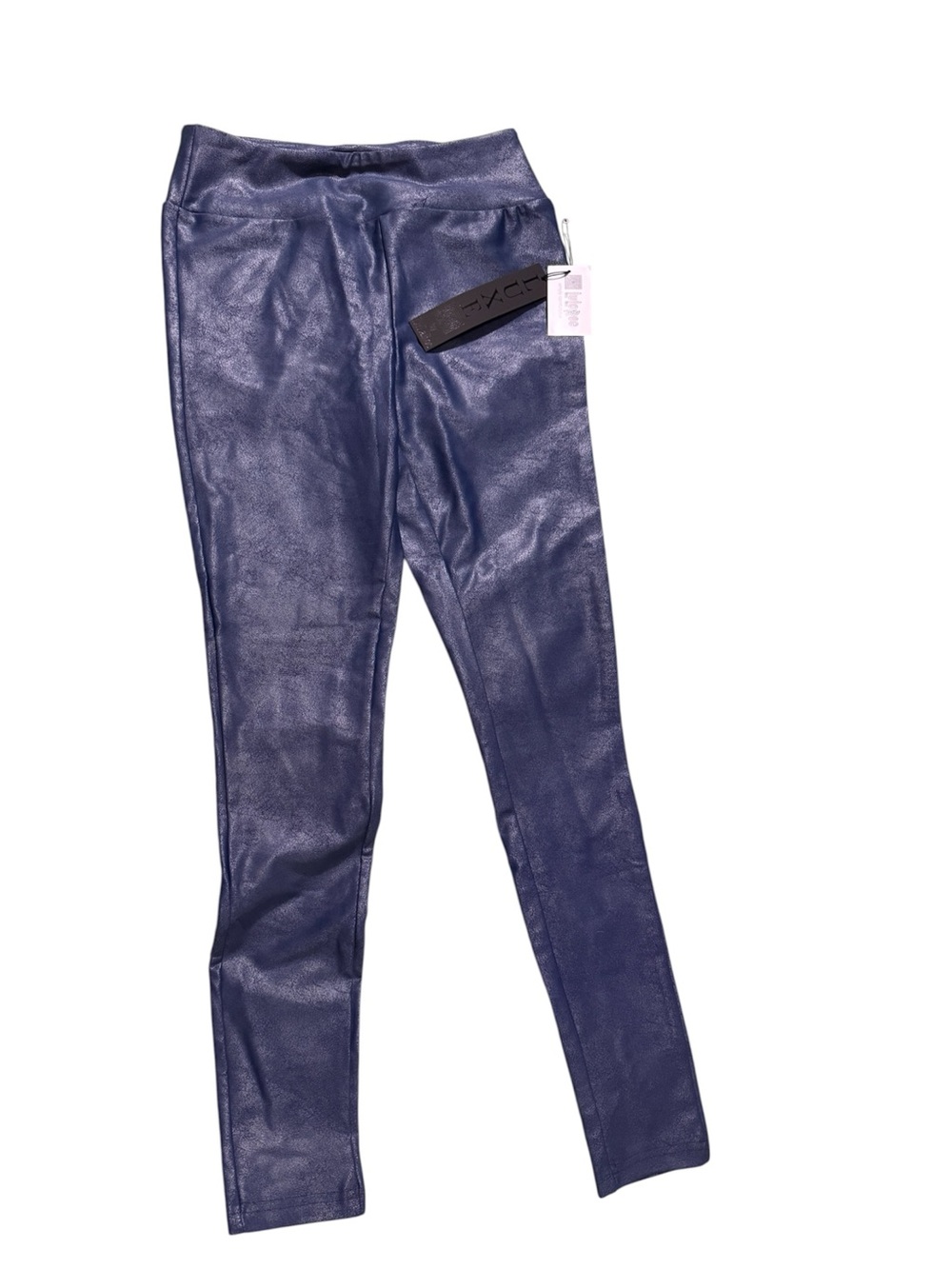 LuLaRoe Shimmery Navy Faux Leather Jeggings